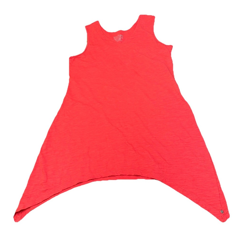 Neon Buddha Red Cotton Asymmetrical Sleeveless Tunic‎ Top Boho Nirvana Women's L